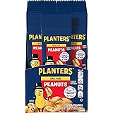 PLANTERS Salted Peanuts, Nuts Individual Packs, Party Snacks, Snack Nuts, Snacks On the Go, Plant-Based Protein, Snacks for Adults, After School Snack, Kosher, 2.5oz (15 Pack)