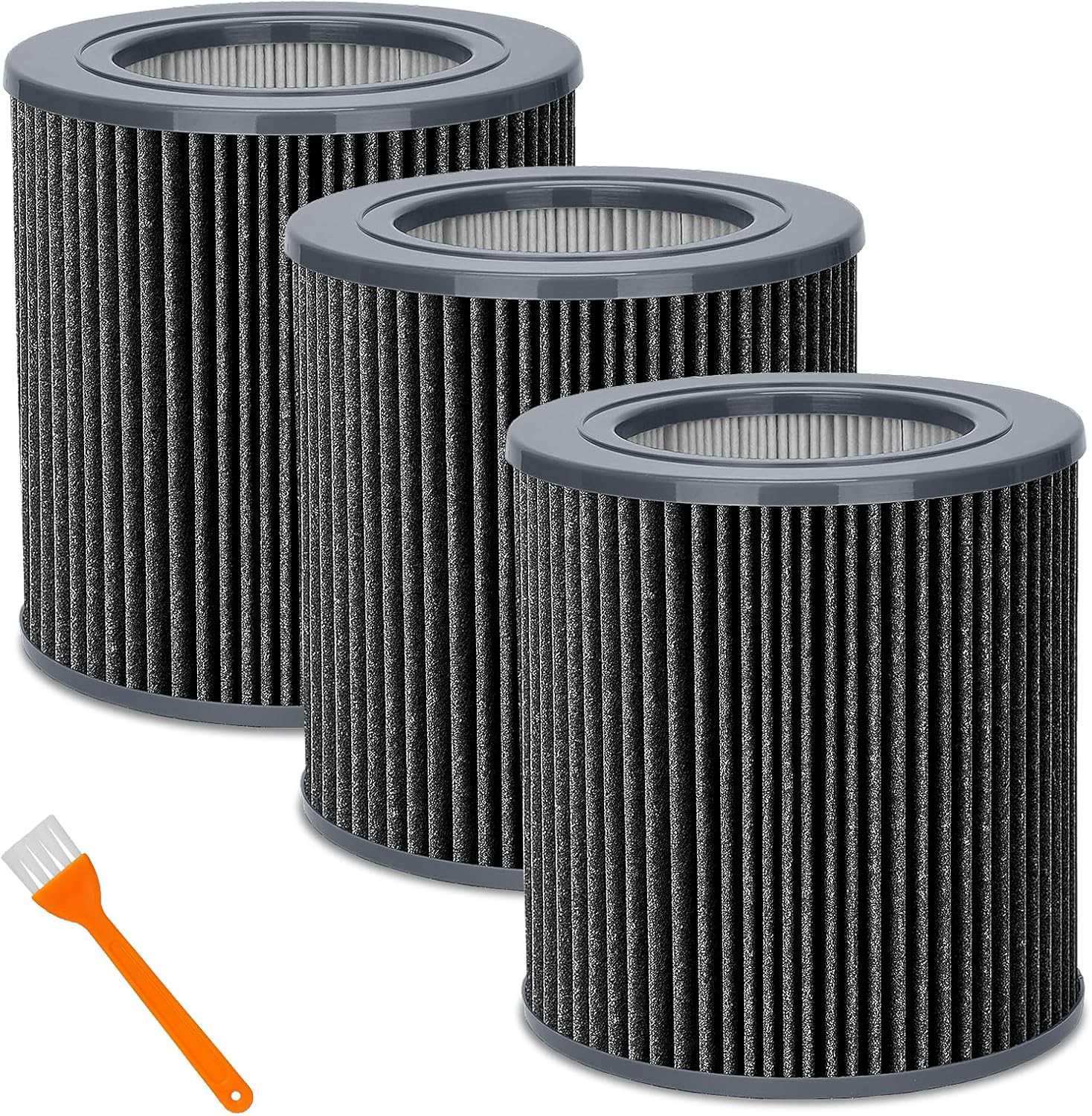 3 Pack Air Mini Replacement Filters Compatible with Moleku-le Air Mini & Air Mini+ Air Purifiers, 3-in-1 High-Efficiency True HEPA Replacement Filter, Supports Healthy Indoor Living Black