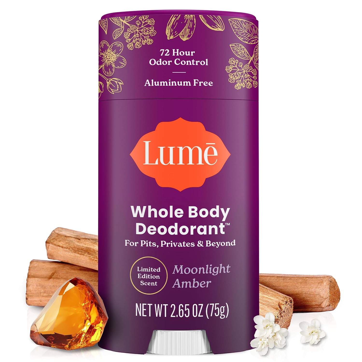 Lume Whole Body Deodorant - Solid Stick - 2.6 oz (Moonlight Amber)
