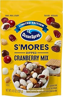 Ocean Spray S'mores Dipped Cranberry Mix, Milk Chocolate and Marshmallow Coated Dried Cranberries, 4.5 Oz Pouch (Pack of 1)