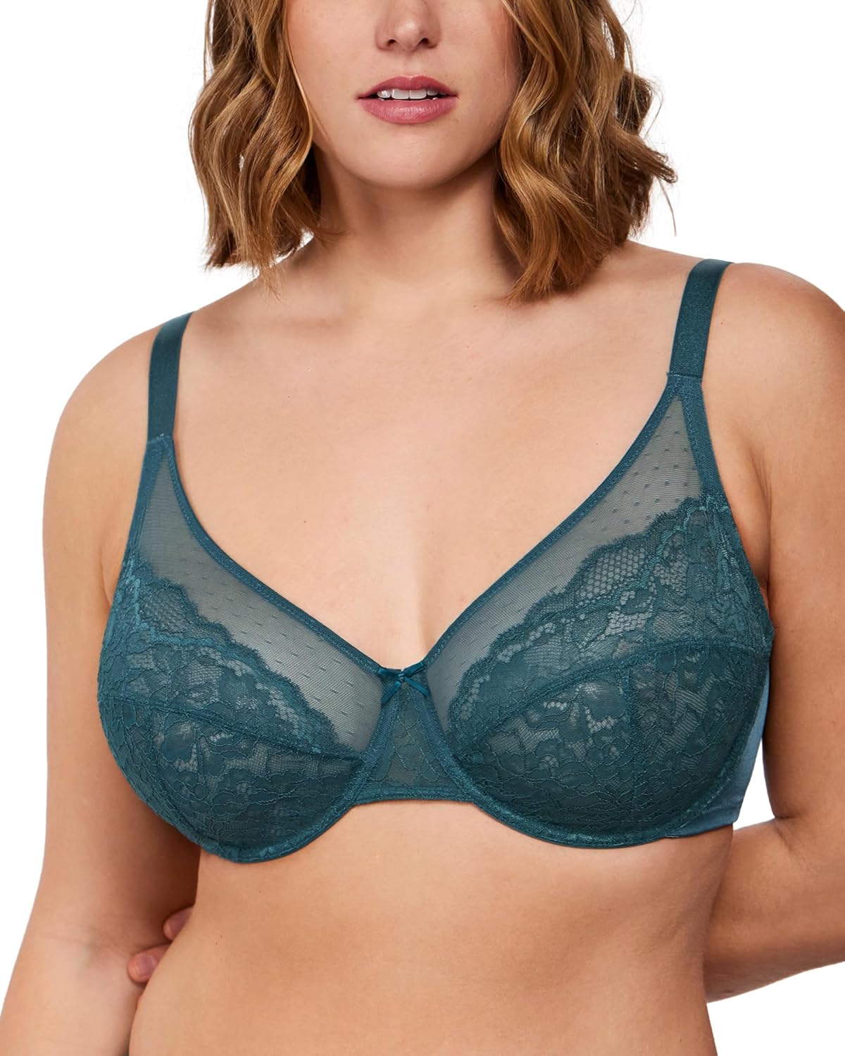 HSIA Minimizer Bras for Women Full Coverage Underwire Bras Plus Size Lifting Lace Bra for Heavy Breast