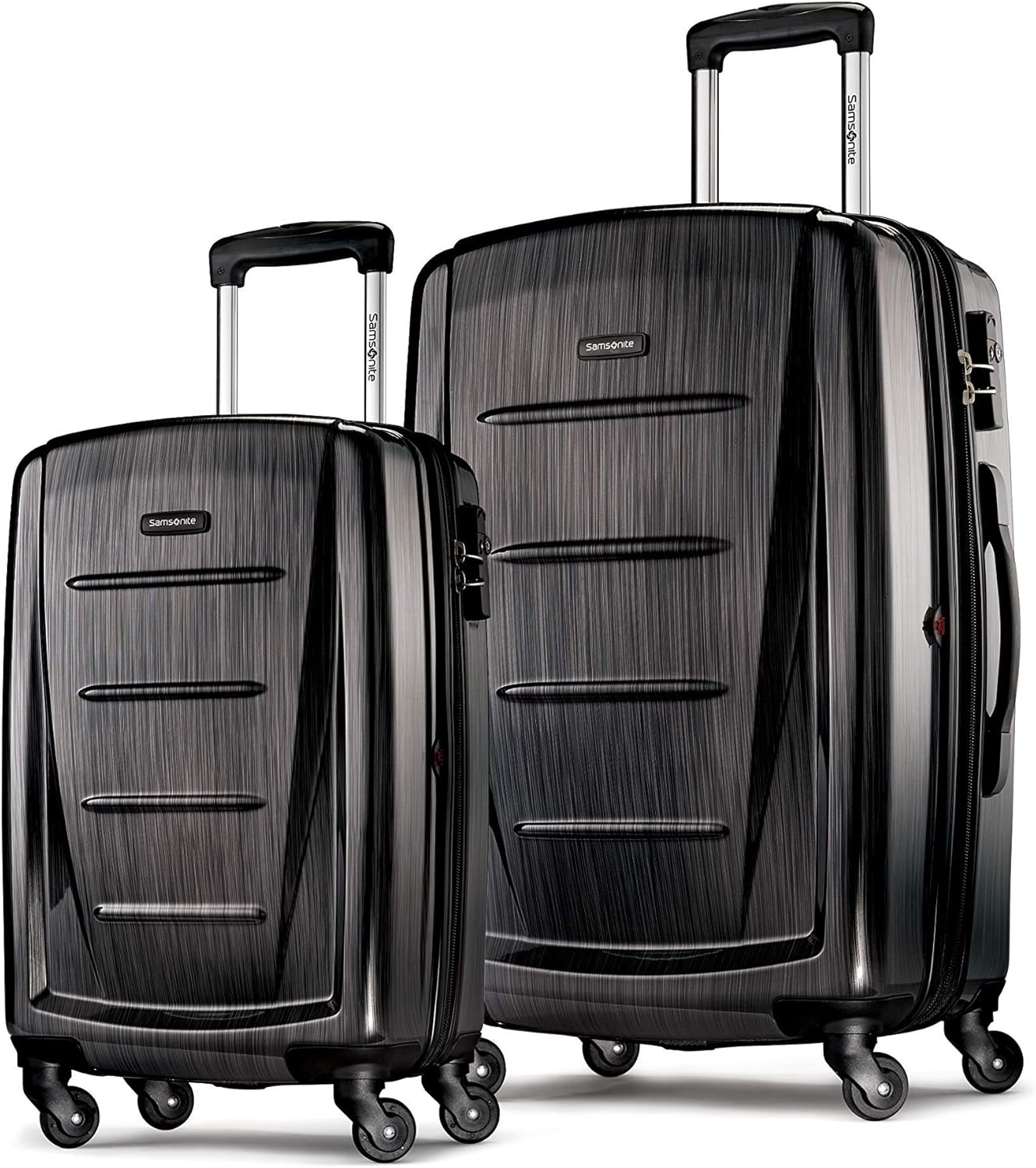 Samsonite Winfield 2 Hardside Expandable Luggage with Spinner Wheels, Brushed Anthracite, 2-Piece Set (20/28)