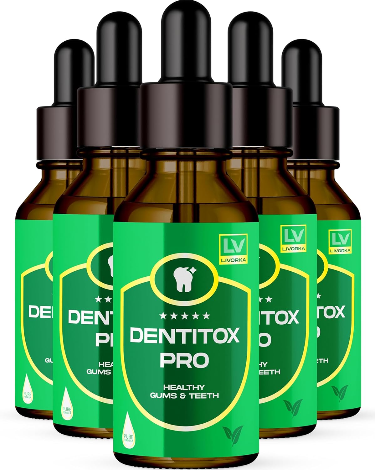Dentitox Pro Drops for Healthy Teeth, Gums – Pack of 5 Bottle for 150 Days
