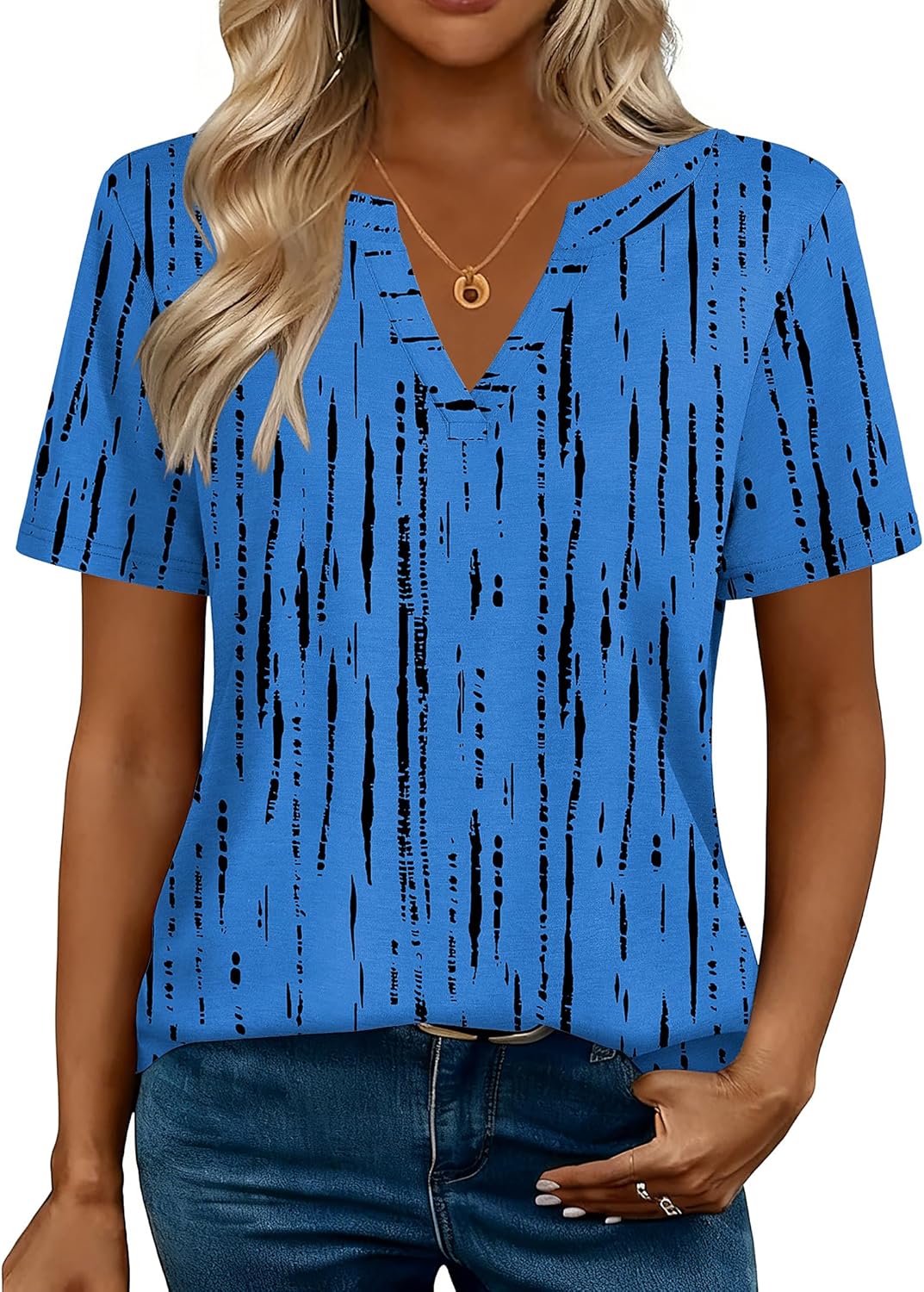 Zeagoo Womens Tops Short Sleeve V Neck Tee Shirts Cute Dressy Casual Clothing Business Work Blouse