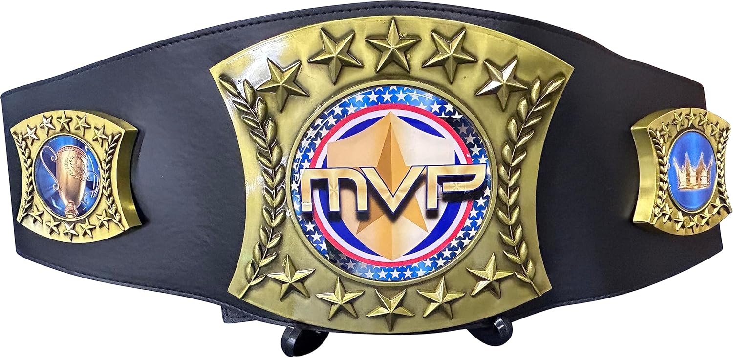 Express Medals 51 Inch Heavy Large Leather MVP Most Valuable Player Champion Trophy Championship Belt Award Gift