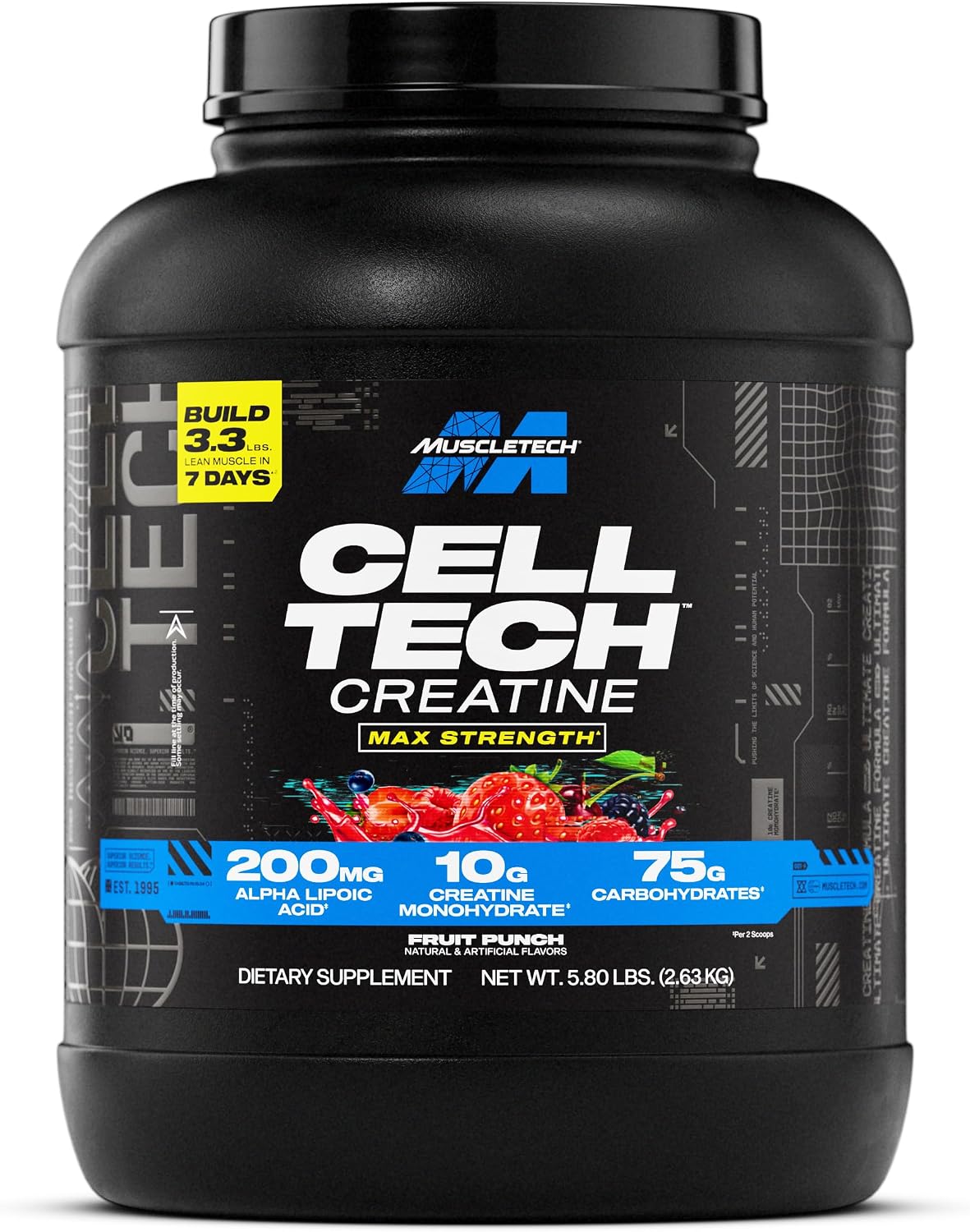 MuscleTech Creatine Monohydrate Powder - Cell-Tech Creatine Powder, 5.8LB