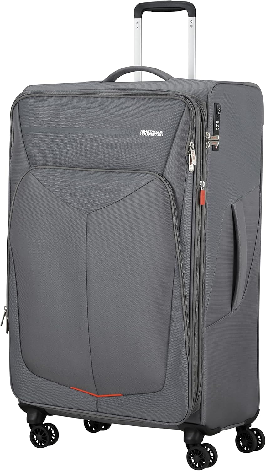 American Tourister SummerFunk - Spinner L, Expandable Case, 79 cm, 109.5/119 L, Gray (Titanium Grey)
