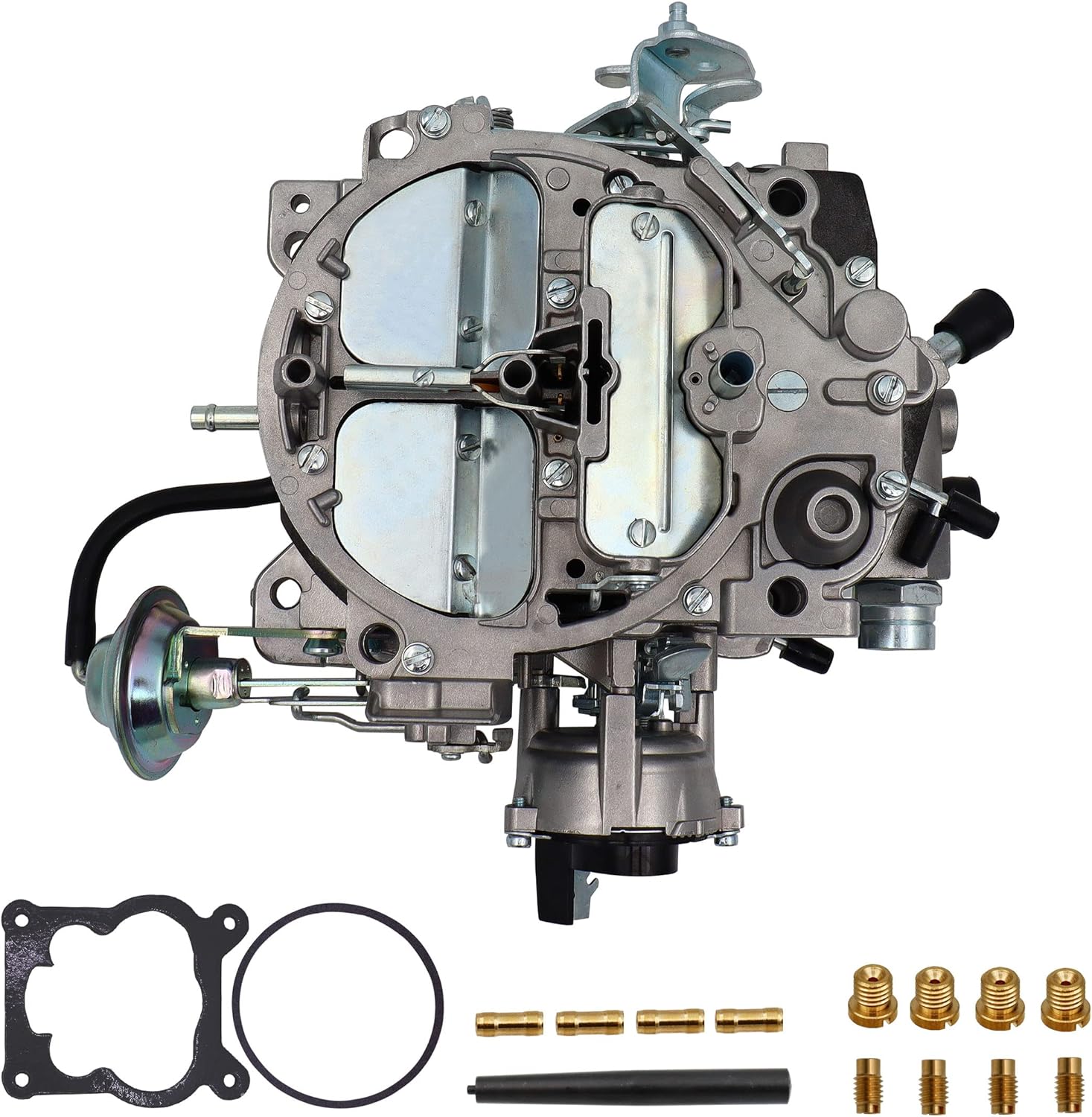 New Rochester Quadrajet Carburetor 4 Barrel Carb 4MV 1904R 1906R Fits for Chevy Chevrolet 305 350 c.i Engine GM Cadillac 1980-1989 4BBL Carb Vacuum Secondary 750 CFM with Electric Choke