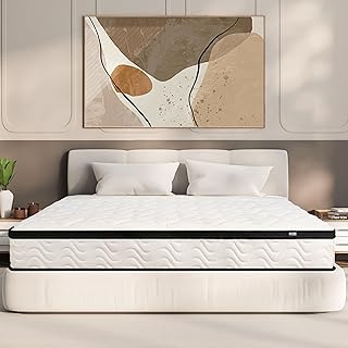 Queen Mattress 10 Inch | Queen Size Hybrid Mattresses in a Box | Medium Firm Feel Memory Foam and Individual Pocket Springs | Fiberglass Free Bed Matress | Breathable | CertiPUR-US | Upgrade