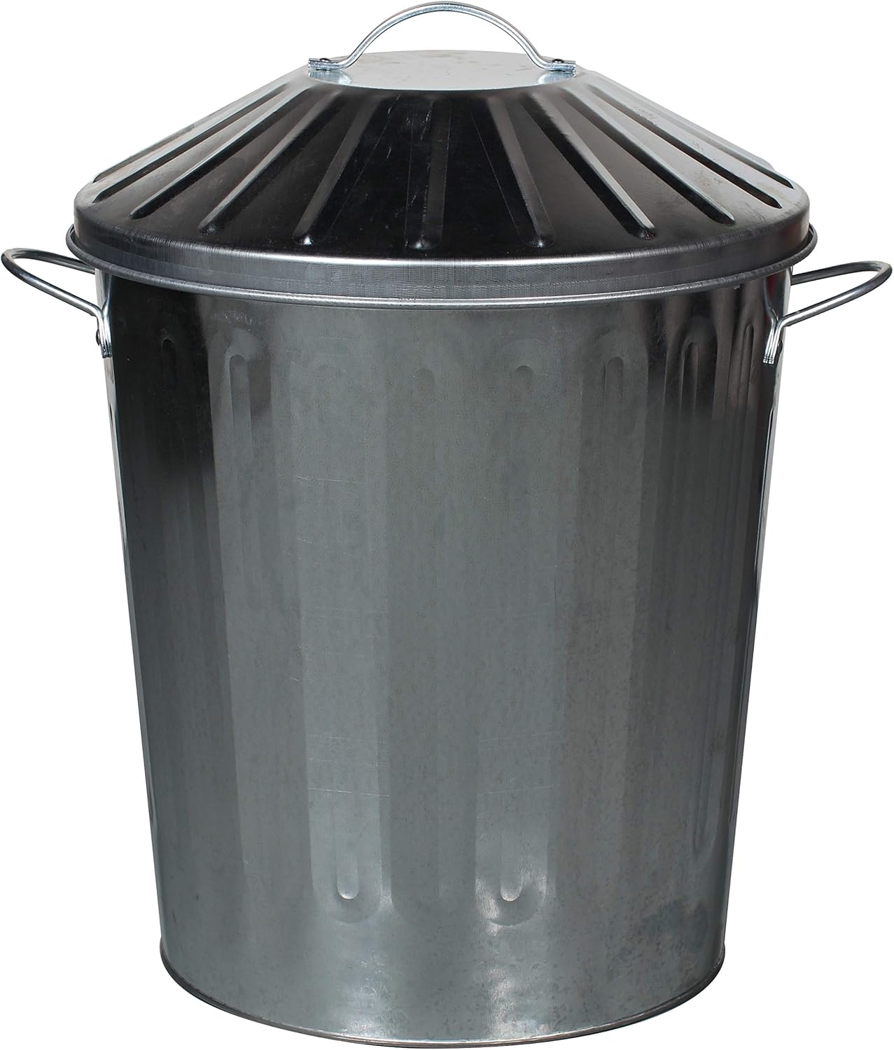 CrazyGadget® Small Medium Large Extra Large Galvanised Steel Metal Dustbin Kitchen House Garden Storage Unit Bin (40L)