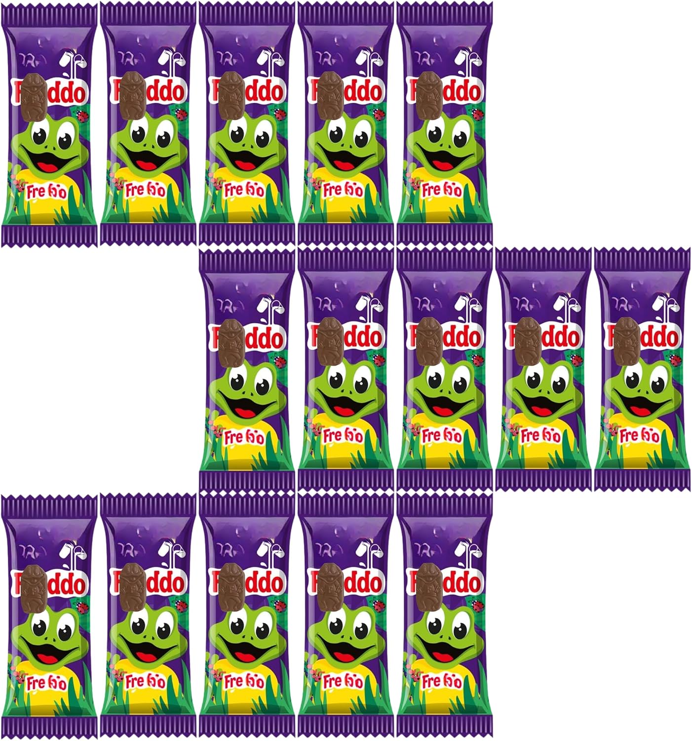 Chocolate Bars 15 Multipack - Fredo Frog Chocolate Bars 18g x 15 - Milk Chocolate Treats in a Fun-Sized Multipack, Ideal for Snacking, Gifting, and Sharing