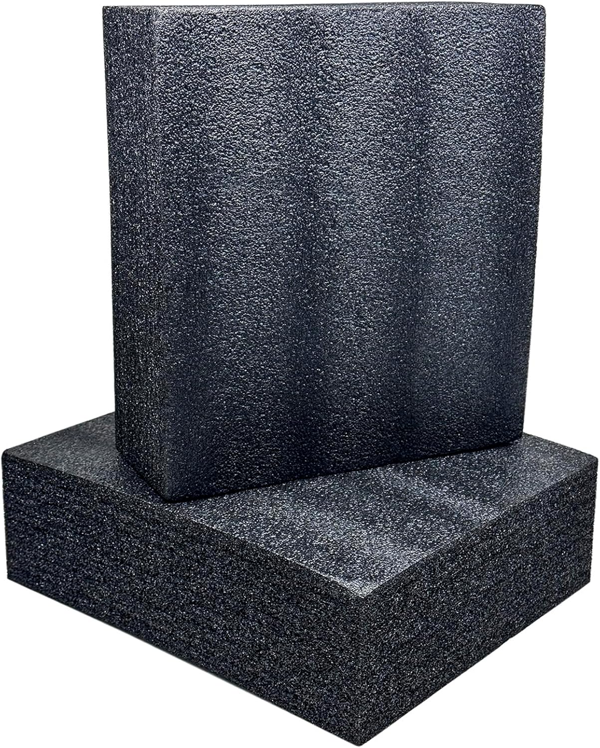2PCS Cuttable Polyethylene Foam Block 12x10x3.5Inch Packing Sheet,9CM/3.5In Thick Padding Inserts Foam for DIY Crafts,Cases and Boxes Packing, Black