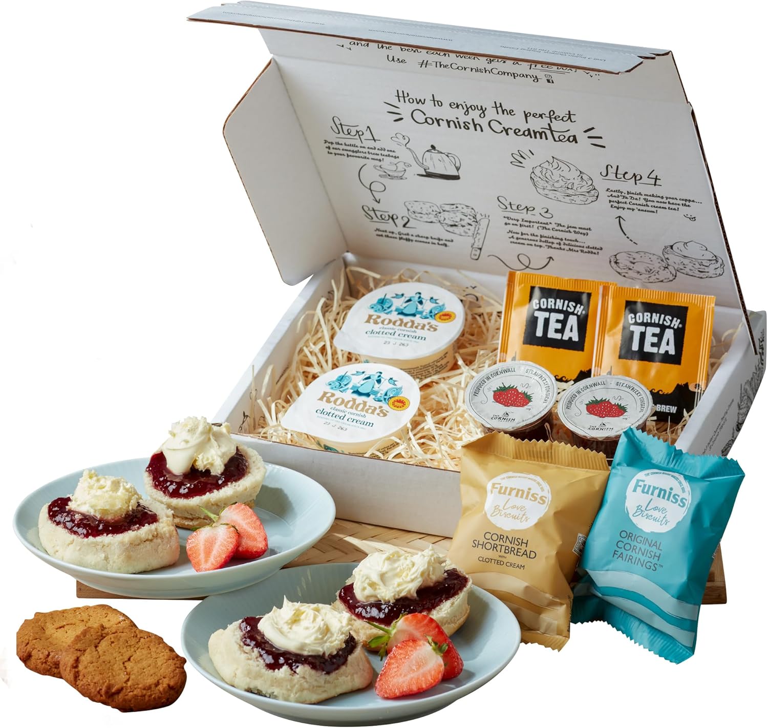Cornish Afternoon Tea for 2, Birthday Gift, Food Hamper, Thank You Gift