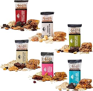 Kate’s Real Food Organic Granola Bars - Snack & Share Variety Pack (2.2 oz, Pack of 12) - Organic Energy Bars Made with Gluten Free Oats - Non GMO, Soy Free, Whole Grains, and All Natural