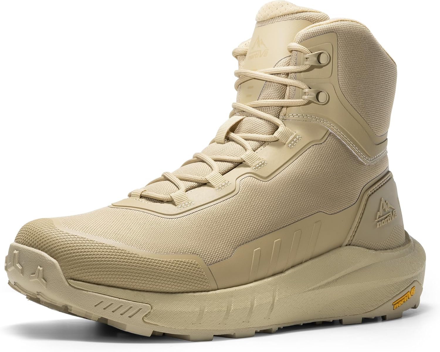 NORTIV 8 Men's Tactical Hiking Lightweight Cushion Sole for Work All Day Side Zipper Motorcycle Combat Military Boot Arch Support 8 Inches Terrascope