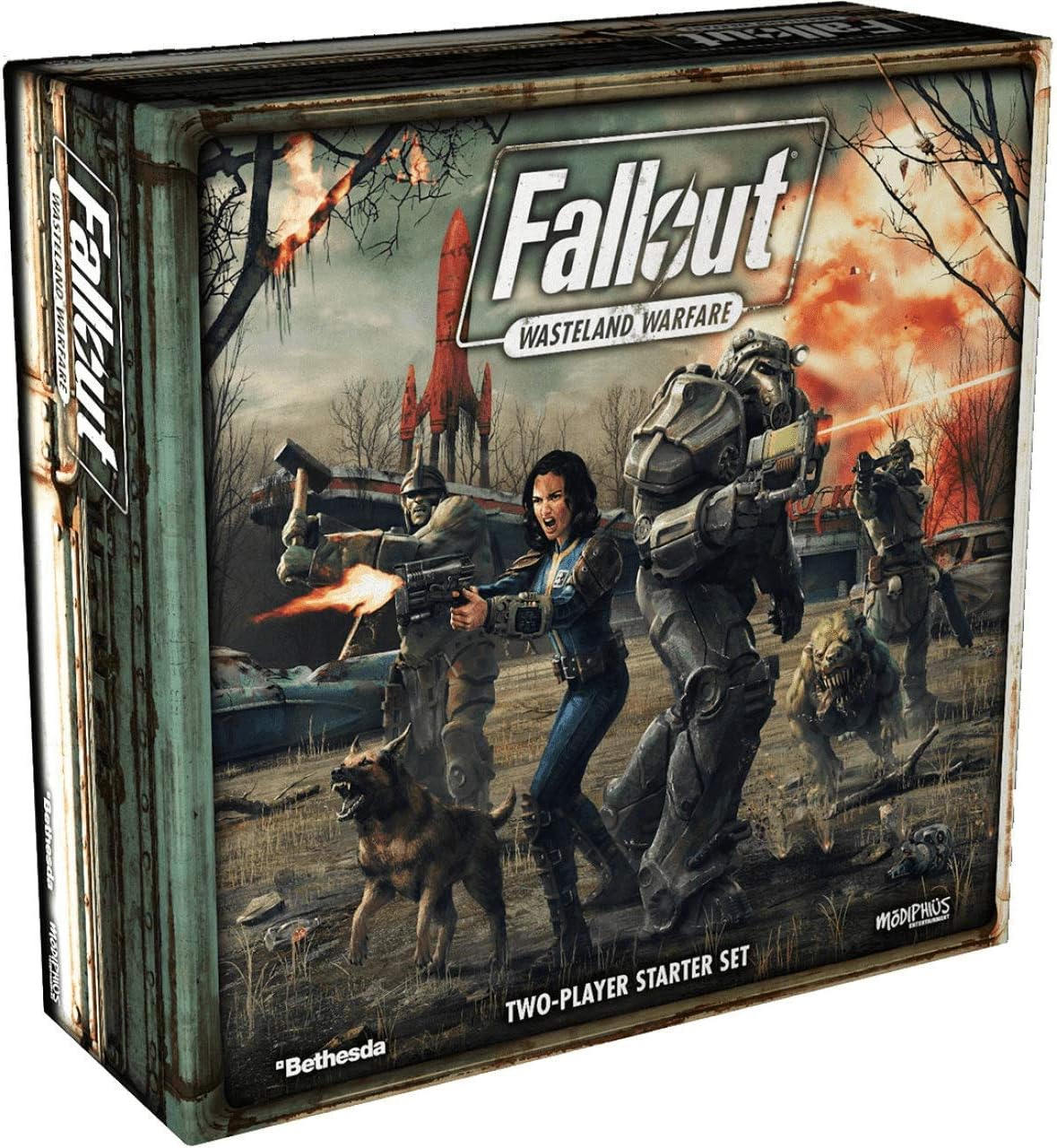 Modiphius Entertainment Fallout: Wasteland Warfare - Two Player Starter Strategy Boxed Board Game Ages 12 & Up (Officially Licensed Fallout Miniatures Game)