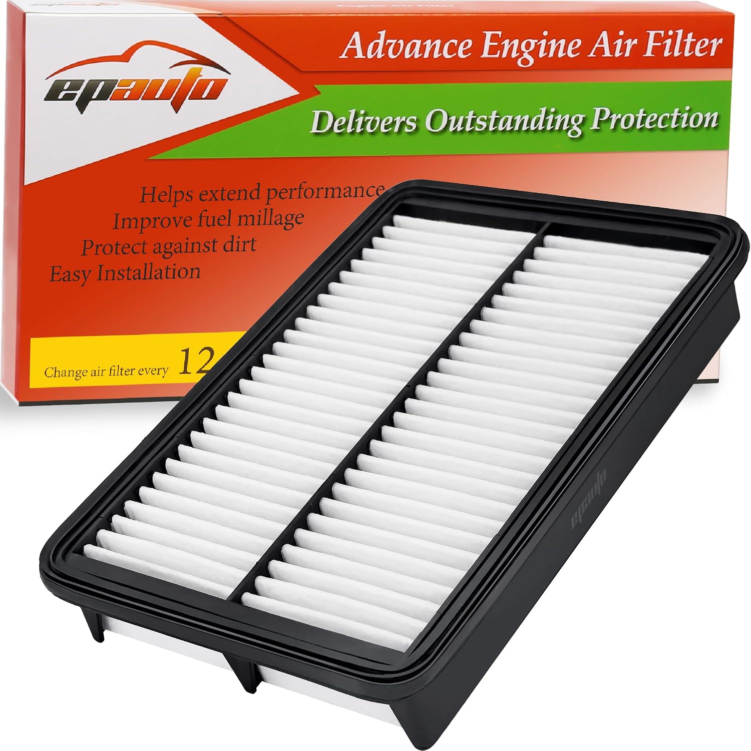 EPAuto (PE07-13-3A0A) Engine Air Filter, Replacement for Mazda CX-5 2.0L/2.5L, Mazda 3/6, Fits SkyActiv and Naturally Aspirated Models (2012-2025)