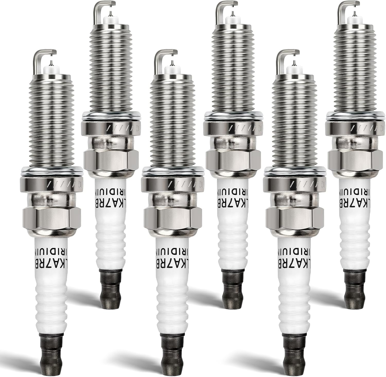1406 Double Iridium Spark Plug for Infiniti EX35 FX35 G25 G35 JX35 M35 M35h M56 Q50 Q70 QX60/Nissan Altima Maxima Murano Quest 350Z V6 Replaces # DILKAR7B11 (Set of 6)