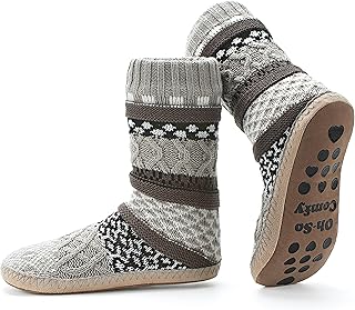 Women's Slipper Socks, Warm Fuzzy House Boots, Winter Fluffy Indoor Shoes, Cozy Christmas Gifts Unique