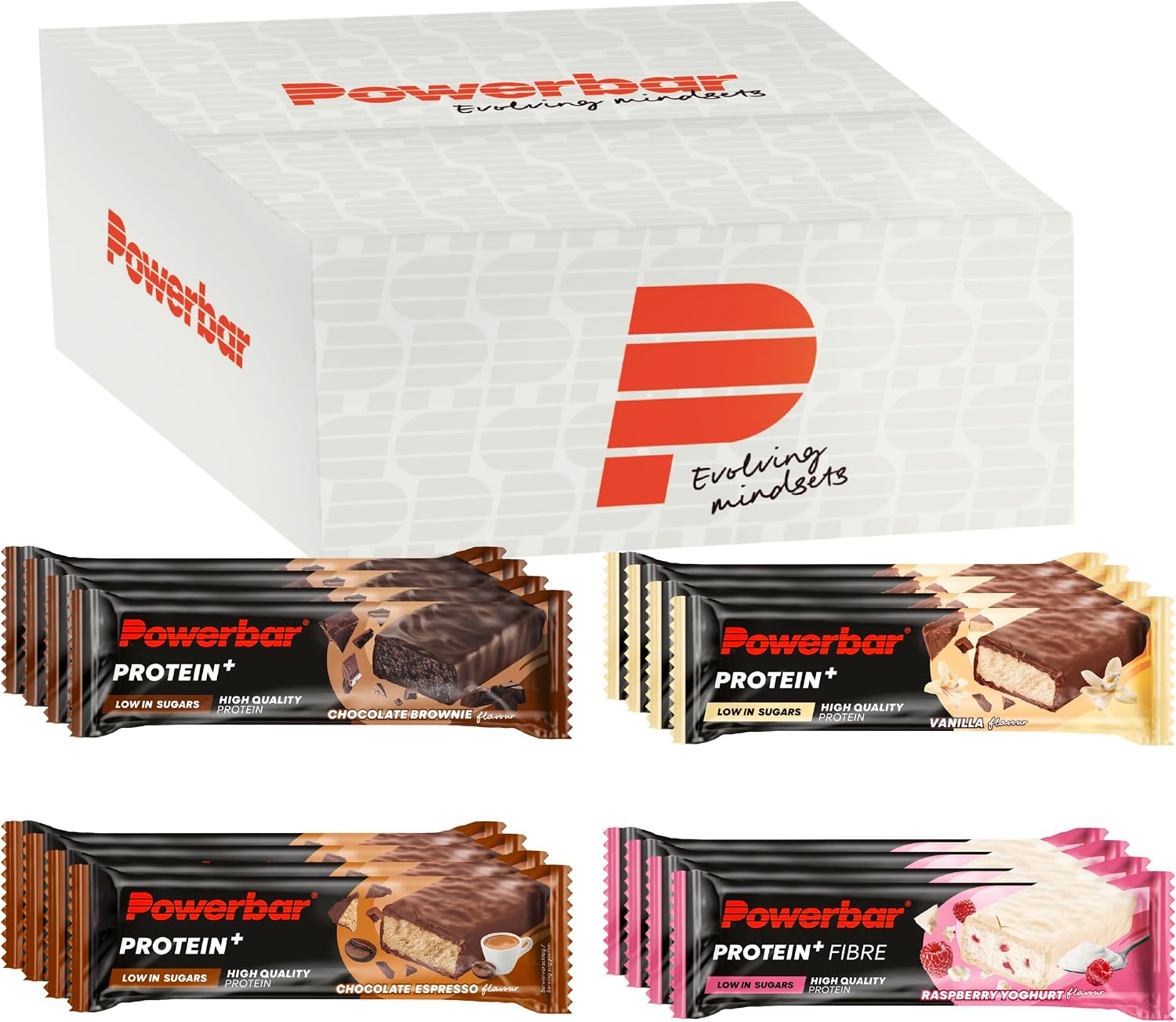 Powerbar - Protein Plus - Low Sugar Multiflavour Box - 16x35g - Protein bars with fibre