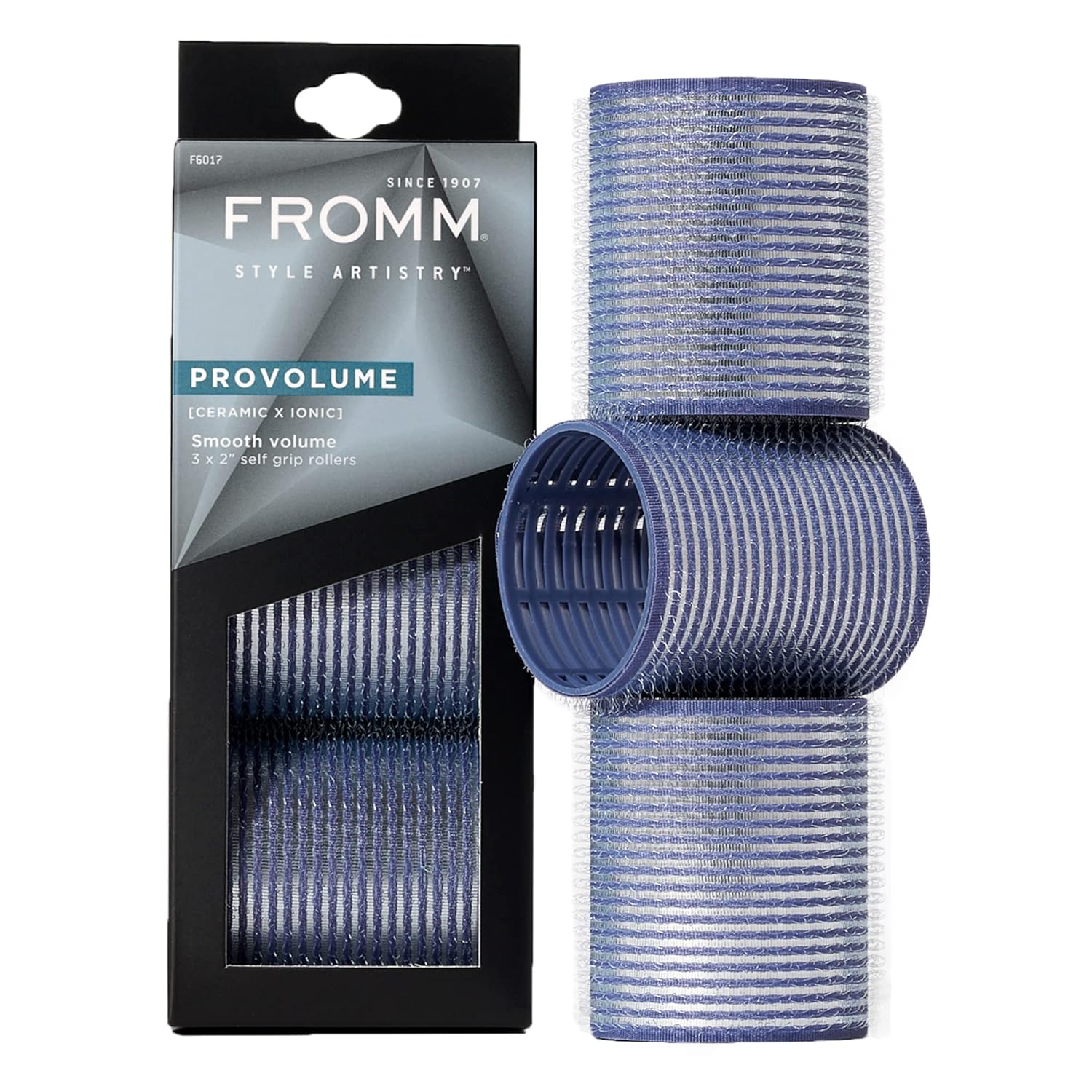 ProVolume 2" Self-Grip Ceramic Ionic Thermal Hair Rollers, 3 Count Large Salon Quality Hair Curlers for Medium and Long Hair, Blowouts, Curtain Bangs
