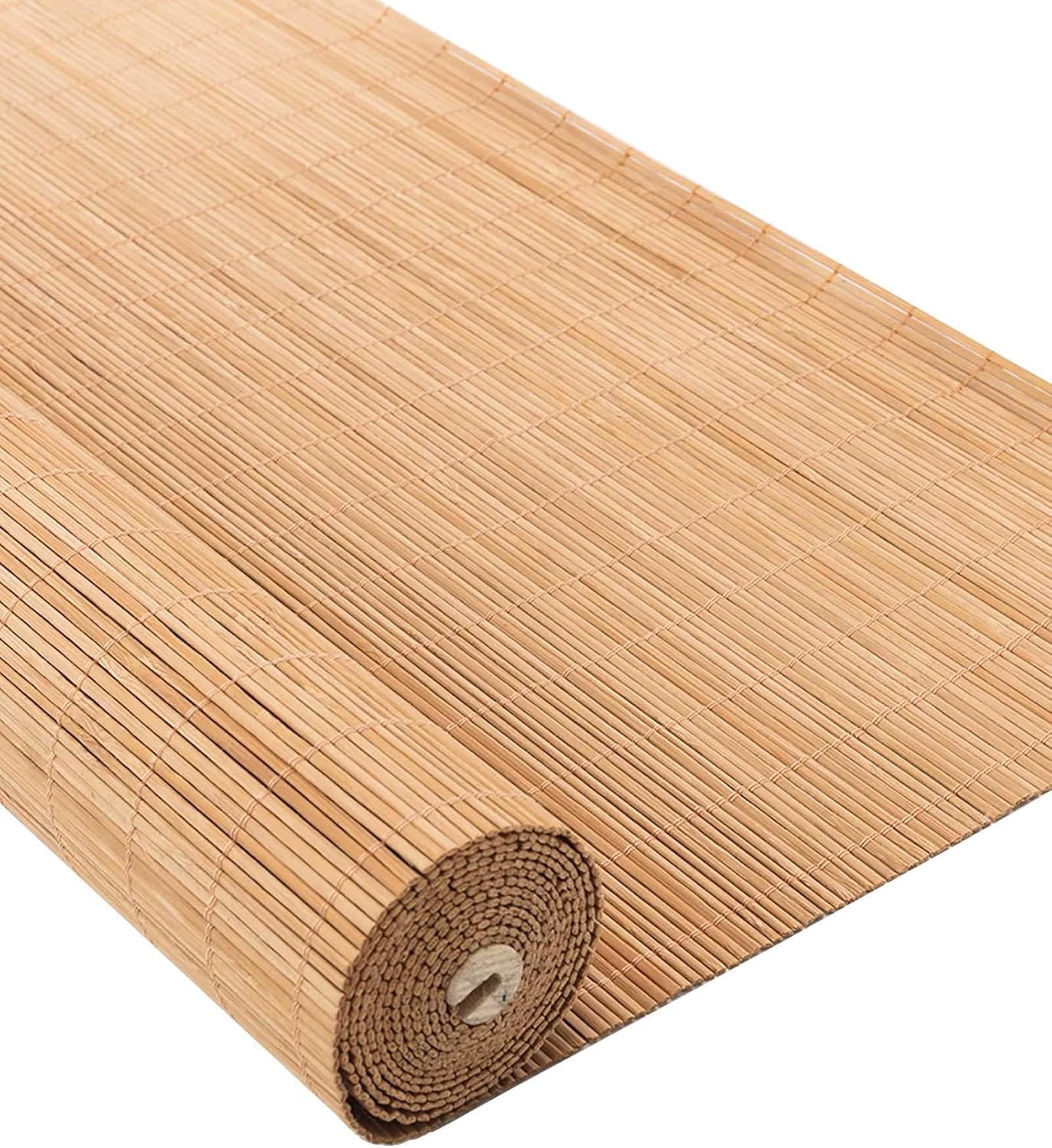 80% Blackout Roller Blind Outdoor Bamboo Blinds Roman Blinds for Windows Shutters 55 60 80 90 110 115 120 130 145 150 180cm Wide Roman Shades Easy to Install Anti-UV Breathable Bamboo Curtains