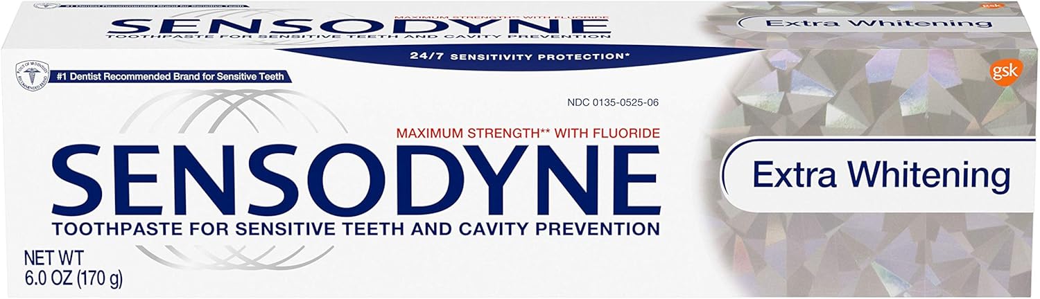Sensodyne Extra Whitening Toothpaste 6 oz (Pack of 4)