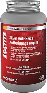 LOCTITE 501000 Silver Anti-Seize Lubricant for Automotive: Heavy-Duty, Temperature Resistant, Petroleum-Based Lubricant Compound | 8 oz Bottle with Brush Top (PN: 501000)