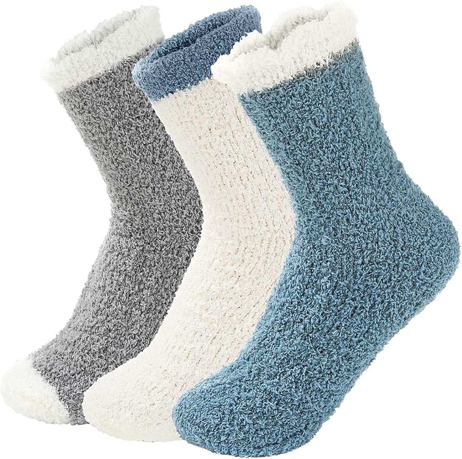 Zhsxertwy My Orders UK My Recent Orders Tracking Delivery Cheap Gifts Under 5 Pounds Womens Fuzzy Socks Cozy Winter Cabin Slipper Warm Soft Thick Comfy Socks 3 Pairs Patchwork Wont Stop Running