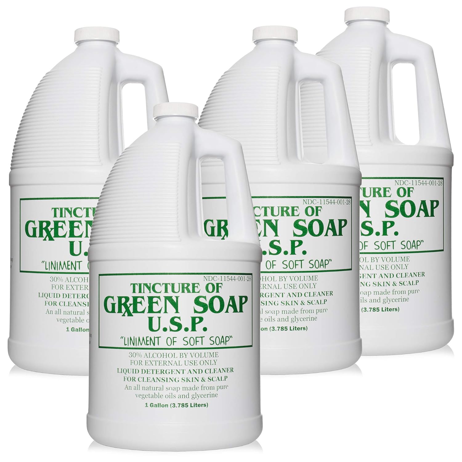 COSCO Tincture of Green Soap U.S.P. Medical Tattoo Cleanser -Four 1 Gallon Jugs