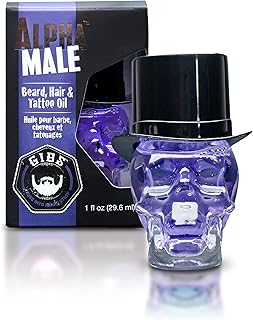 GIBS Grooming Alpha Male Beard, Hair & Tattoo Oil, 1 Fl Oz