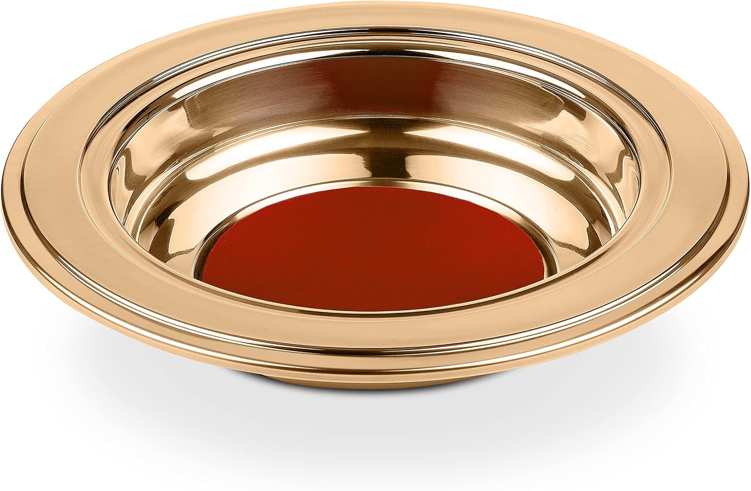(Offering Plate Red) Premium Gold Stainless Steel Offering Plates for Church | Offering Trays | Church Collection Plate | Church Offering Plates