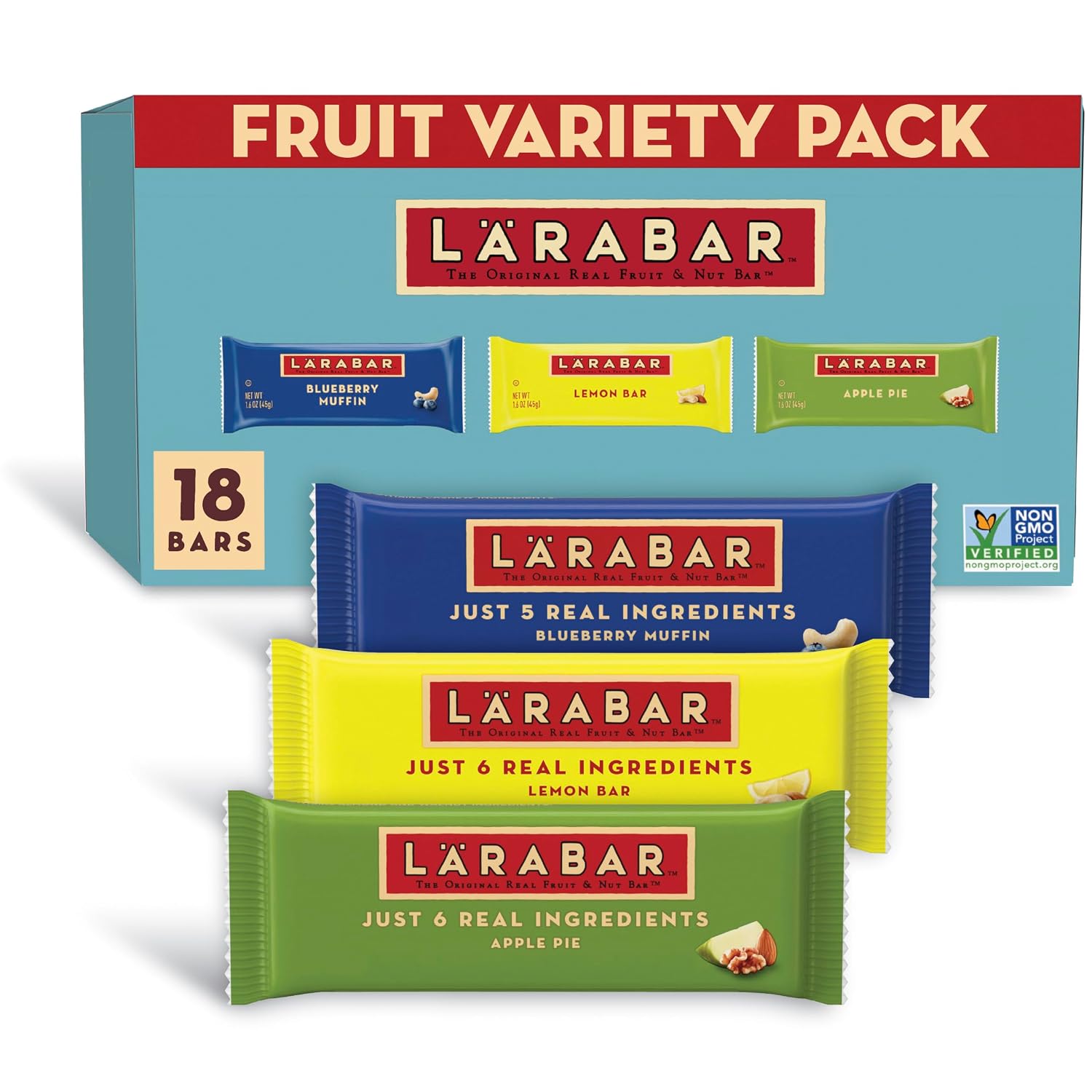 Larabar Variety Pack, Fruit & Nut Bars, 18 ct, 28.8 oz