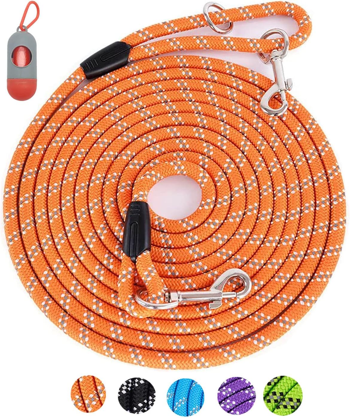Long Dog Leash for Dog Training 10FT/16FT/30FT/50FT/100FT, Reflective Threads Check Cord Dog Leash, Heavy Duty Dog Lead for Large Medium Small Dogs Outside Walking, Playing, Camping, or Yard