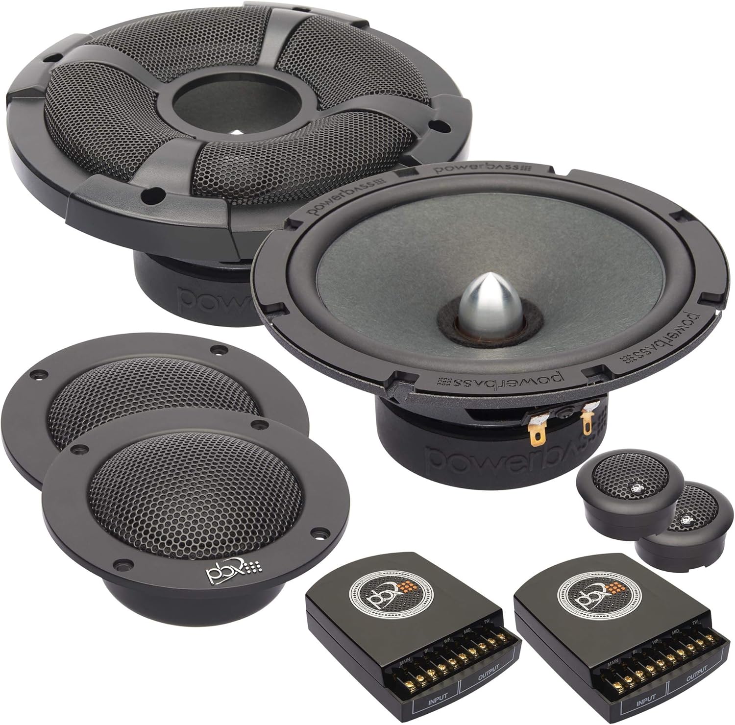 PowerBass 2XL-63.3C - 6.5" 3-Way Component Speakers - Pair