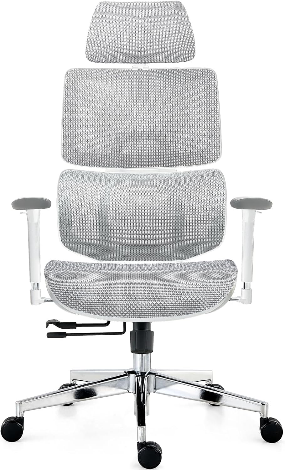 Ergonomic Office Chair - Breathable High Back Armchair with Mesh Lumbar Support, 130° Tilt Backrest, Adjustable Seat Depth & 3D Armrest - Big and Tall, Swivel Rolling, Supports Up to 330 LBS