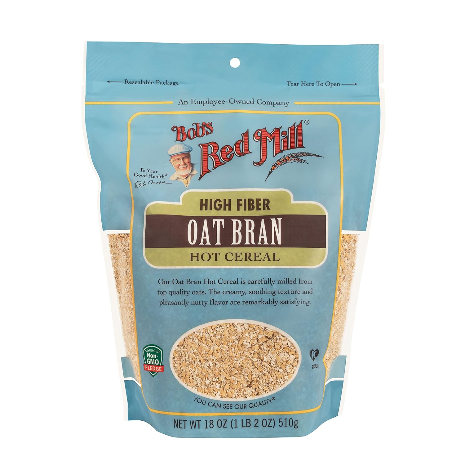Bob's Red Mill Cereal Oat Bran, 18-Ounce (Pack of 4)