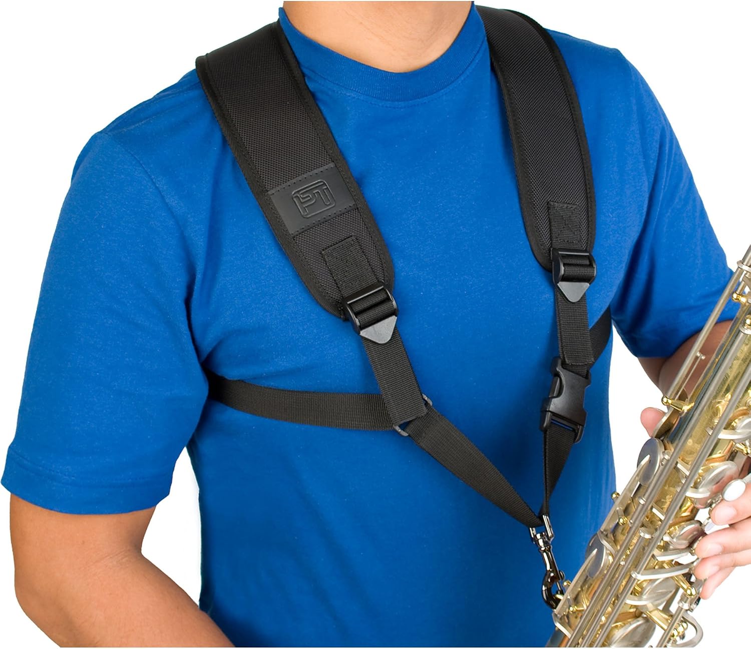 Pro Tec Saxophone Harness with Deluxe Metal Trigger Snap, Large, Model A306M, Black