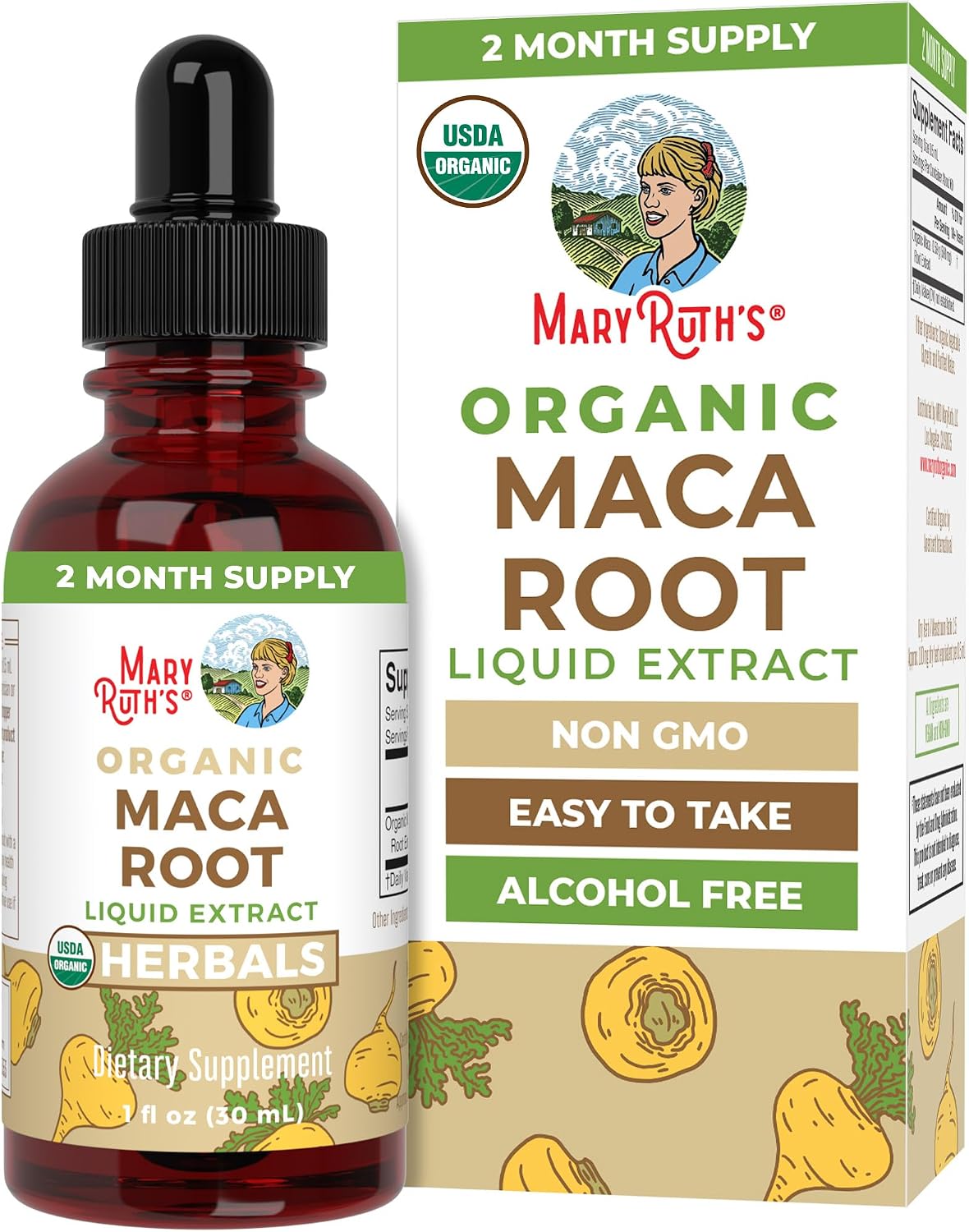 MARYRUTH'S USDA Organic Maca Root Liquid Drops, 1 Fl Oz