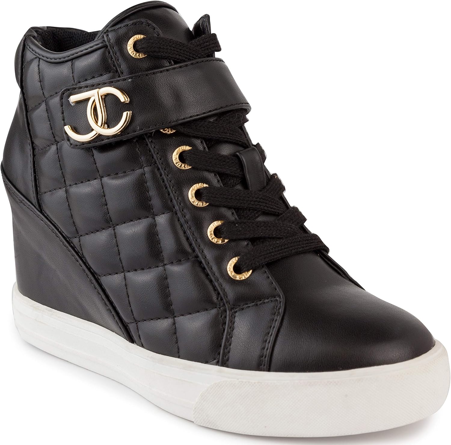 Juicy Couture Women's Platform Wedge Sneakers High-Top Shoes-Journey
