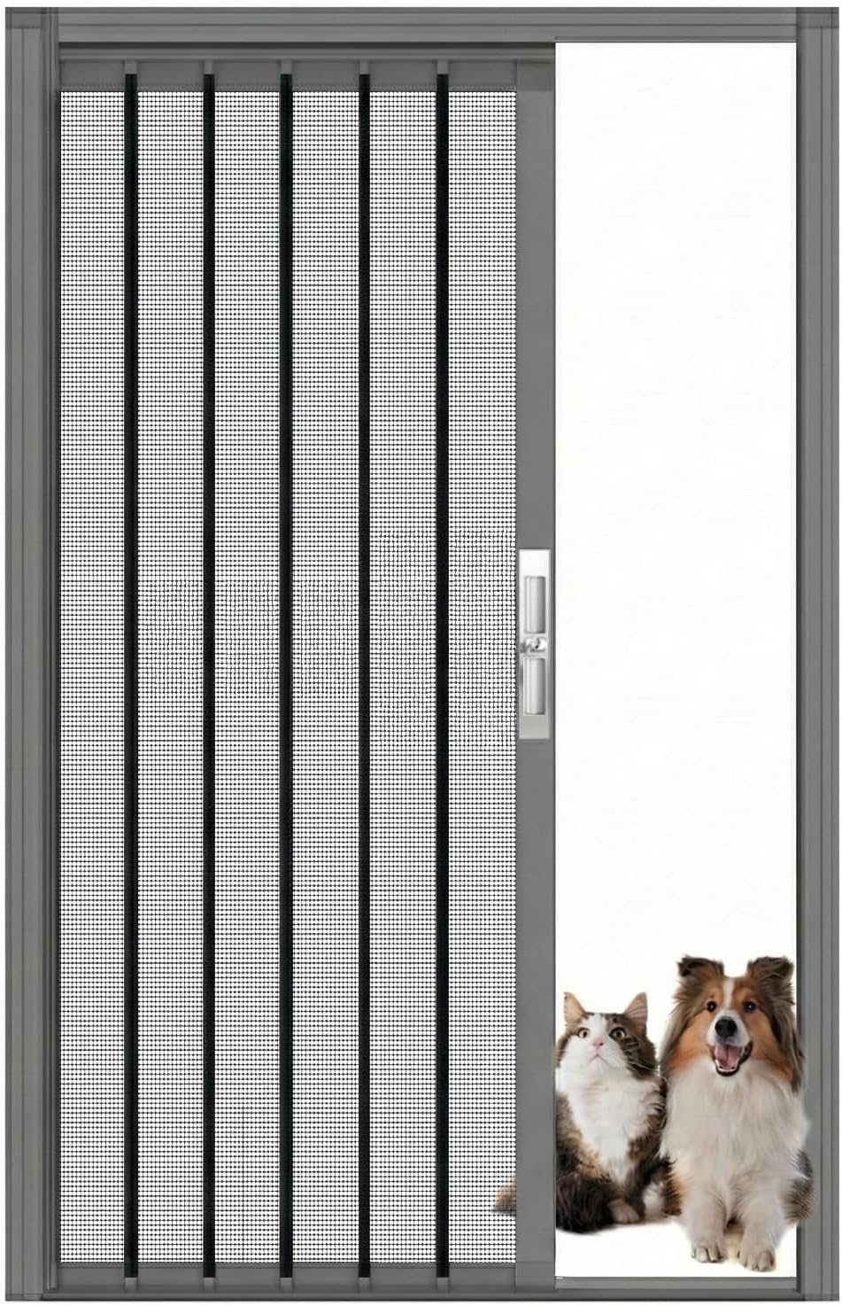Retractable Sliding Screen Door, No Drilling Interior Accordion Folding Screen Door with Lock & Aluminum Frame, Customize Heavy Duty Room Divider Mesh Panel for Front/Back Patio Garage