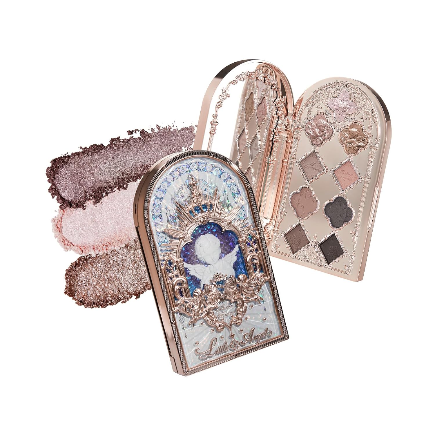 Flower Knows Little Angel 9-Color Eyeshadow Palette, Rosy Nude & Taupe