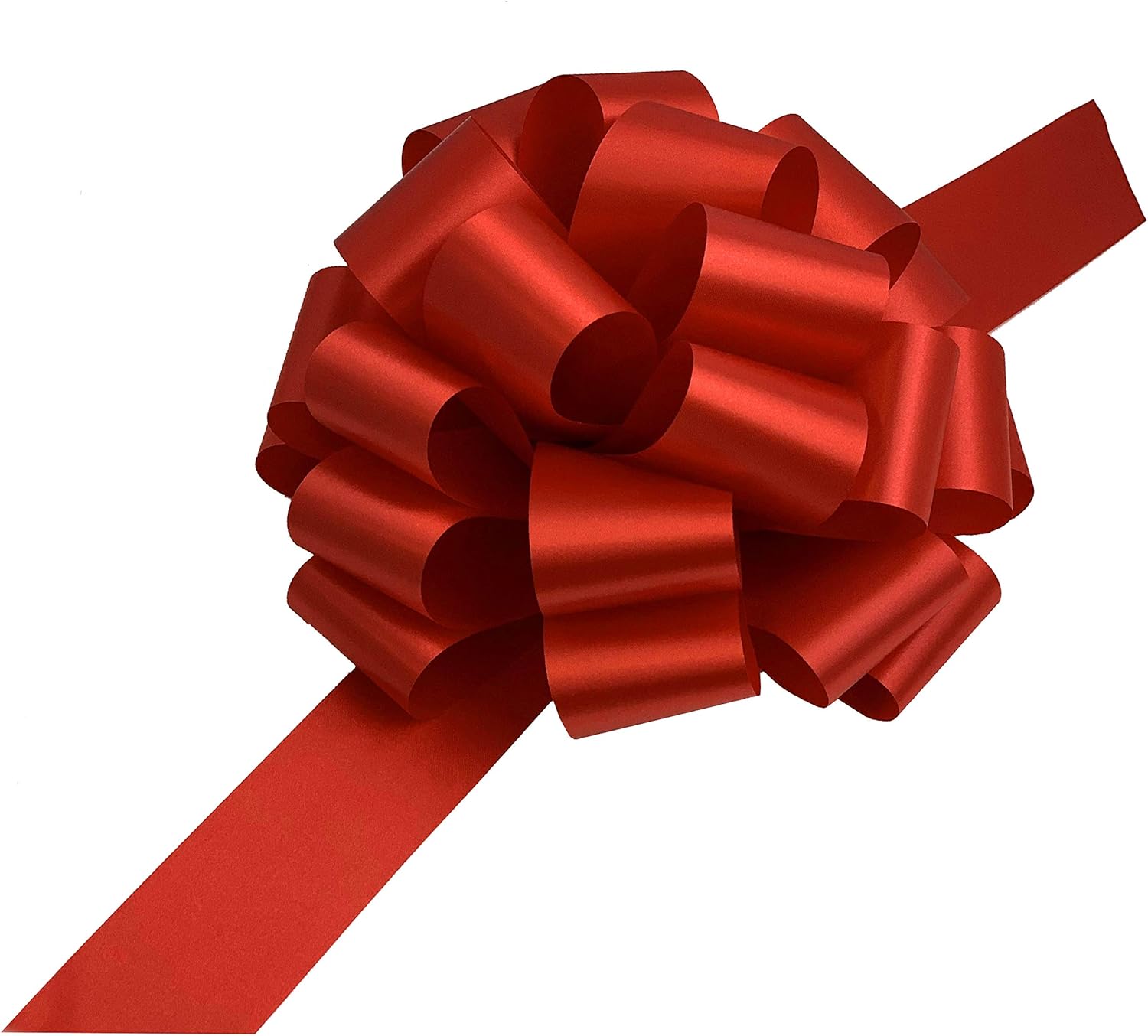 Large Red Ribbon Pull Bows - 9" Wide, Set of 6, Valentine's Day, President's Day, Presents, Wreath, Fundraiser, Decoration, Office, Big Gift Bows, Gift Basket, Memorial Day, 4th of July, Christmas