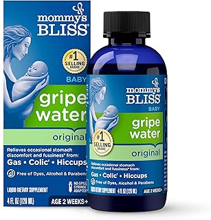 Mommy's Bliss Gripe Water Original, Infant Gas & Colic Relief, Gentle & Safe, 2 Weeks+, 4 Fl Oz (Pack of 1)