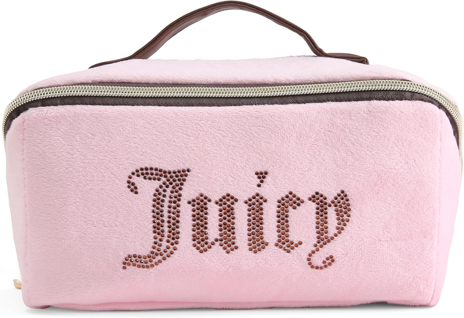 Juicy Couture Light Pink Terry Velour Diagonal Loaf Bag