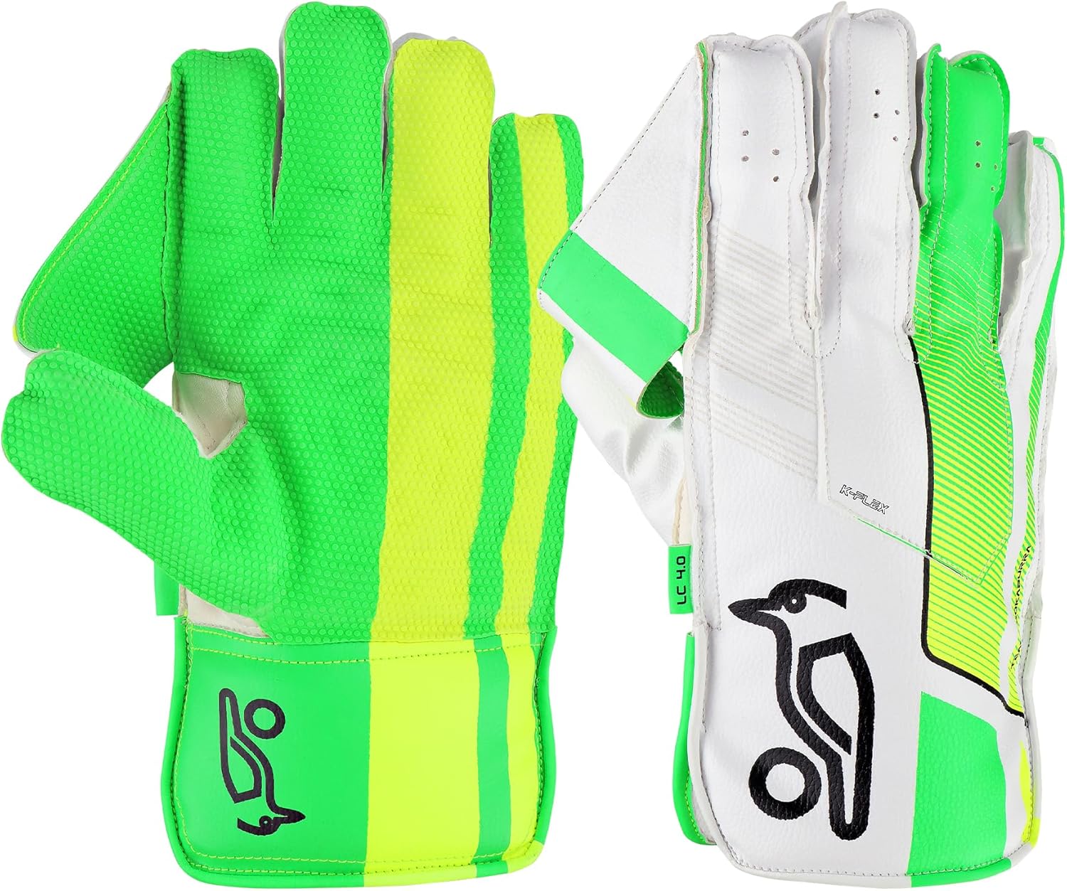 Kookaburra LC 4.0 Wicket Keeping Glove, Size Adult, Green/Yellow/White