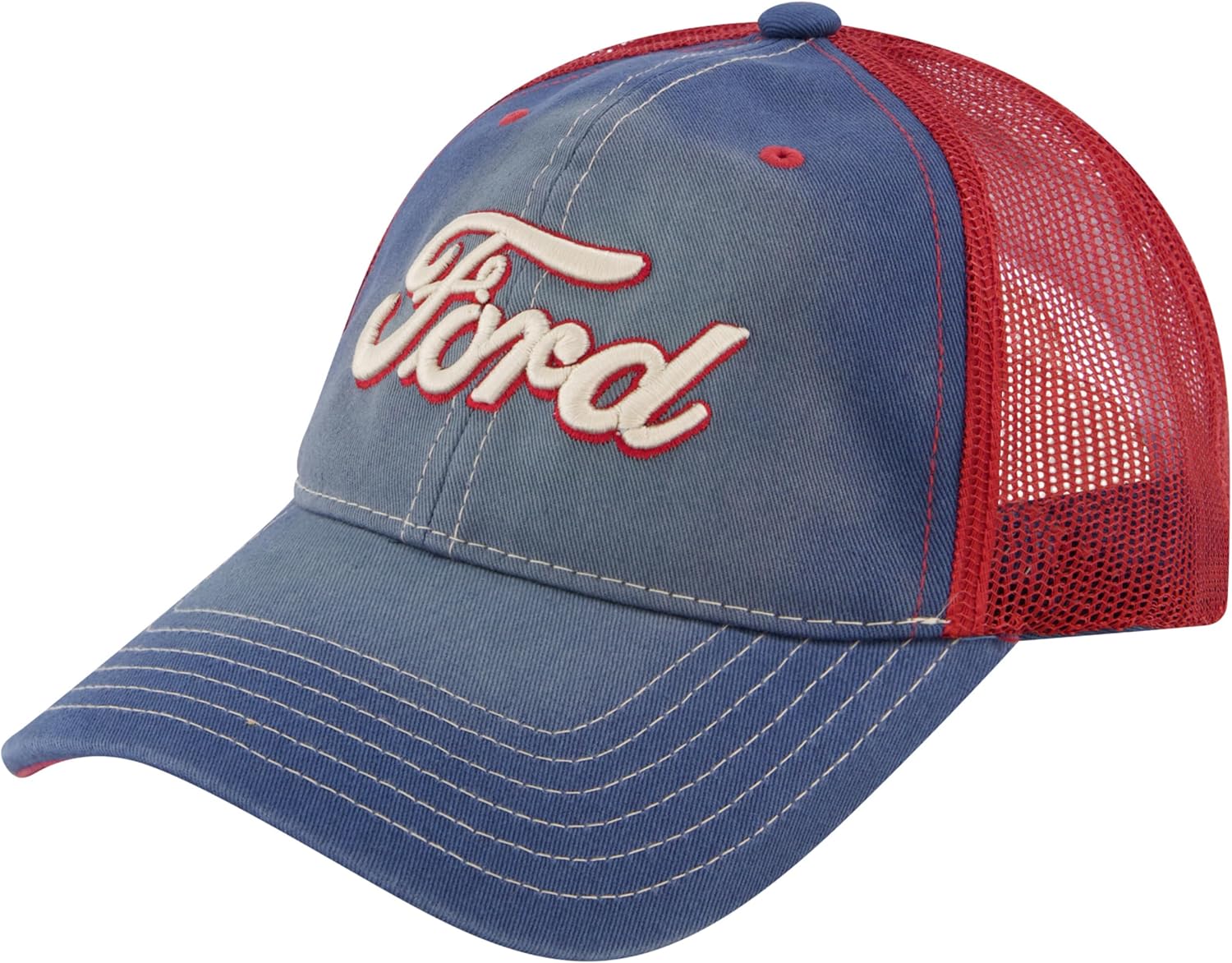Ford Truck Hat, Logo Mesh Adjustable Baseball Cap with Curved Brim