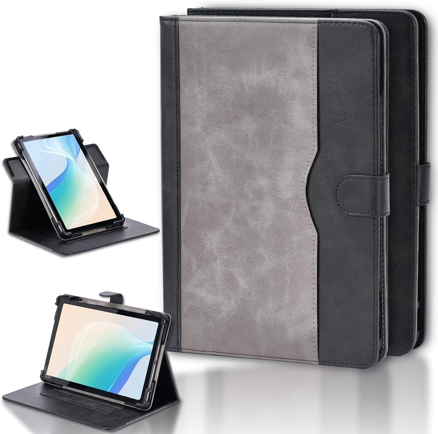 Case for Wced H1010 M50 Tablet Case 360 Degree Rotation Multi-Viewing Angels PU Leather Stand Folio Cover Black