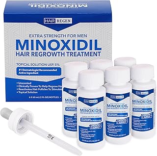 Advanced 5% Minoxidil For Men Hair Regrowth Treatment for Thinning Hair - Hair Loss for Men - 6 Month Supply, Minoxidil Topical Solution So Thicker Fuller Hair Keeps Growing Amazing Results