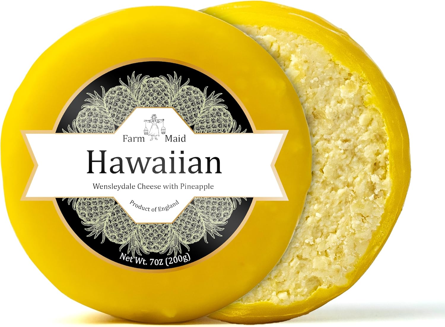 InterCheese | Single Hawaiian Wensleydale Cheese Truckle with Pineapple (200g)